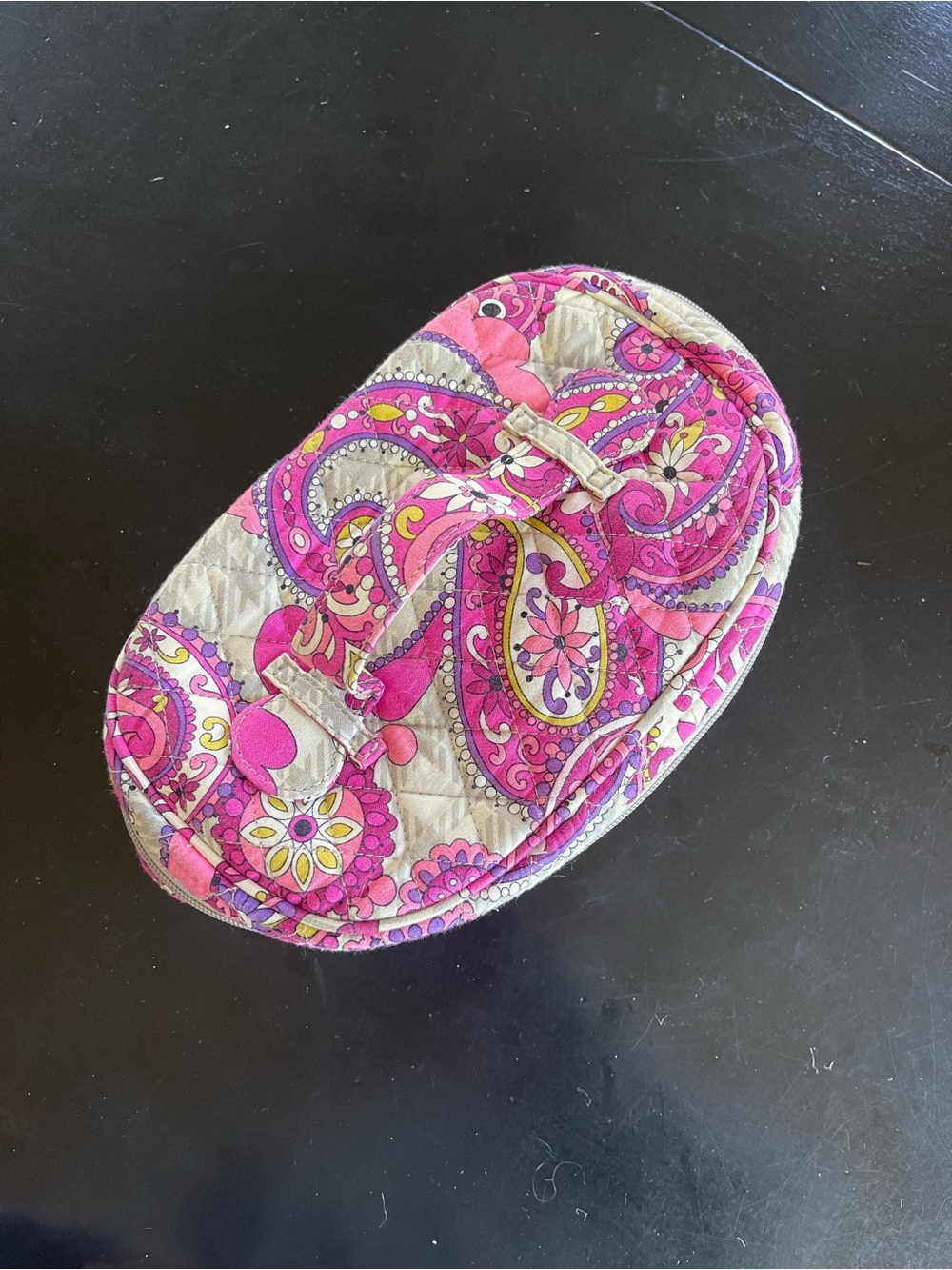 Vera Bradley Quilted Paisley Meets Plaid Cosmetic Bag